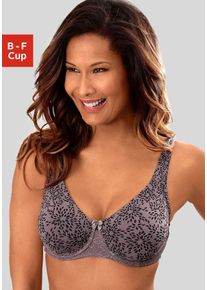T-Shirt-BH Nuance, Damen, Gr. 95, Cup B, schwarz (taupe, schwarz), Jersey, Obermaterial: 85% Baumwolle, 10% Polyamid, 5% Elasthan, BHs T-Shirt-BH, mit B&uuml;gel und breiteren Tr&auml;gern &ndash; ideal f&uuml;r gro&szlig;e Gr&ouml;&szlig;en