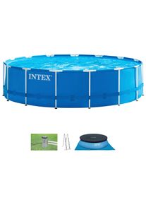 Framepool Intex "&raquo;Metal Frame&trade;&laquo;", blau, H:122cm &Oslash;:457cm, Schwimmbecken, Framepool, 5-tlg., &Oslash;xH: 457x122 cm