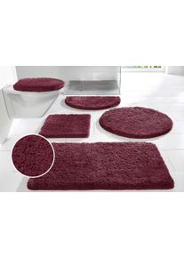 Badematte OTTO HOME "Sanremo, Badvorleger, Badezimmer Teppich, sehr weich" Gr. 12, lila (brombeer), H:30mm, Polyester, Badematten, Badematte, Badteppich, unifarben, rechteckig, rund & als 3-tlg. Set erh&auml;ltlich