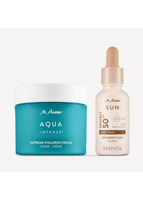 Supreme Hyaluron Cr&egrave;me Visage & S&eacute;rum Fluide Solaire Sun Drop SPF 50 - M. Asam AQUA INTENSE