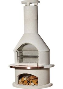 Grillkamin Buschbeck "Rondo", wei&szlig;, B:115cm H:208cm T:70cm, Grills, Grillkamin, BxTxH: 115x70x208 cm