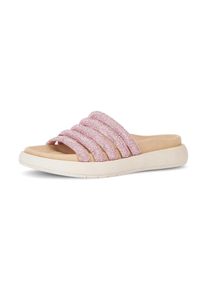 Pantolette Gabor, Damen, Gr. 44, pink (rosa), Textil, Schuhe Pantolette, Plateau, Sommerschuh, Schlappen in funkelnder Optik