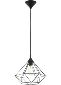 Eglo Pendelleuchte "TARBES H&auml;ngeleuchte, Pendellampe, Vintage, Retro, Stahl, schwarz E27", schwarz, 1, &Oslash; 32,5cm, Leuchten, Wohnzimmerlampe, Esstischlampe, Drahtgeflecht, 1 flammig, 110x32,5cm, Pendelleuchte