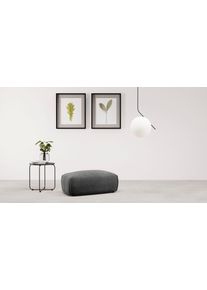 Polsterhocker Trendmanufaktur "Shawn elegant und bequem", schwarz (jet schwarz), B:100cm H:44cm T:50cm, 100% Polyester, Hocker, Polsterhocker, organische Form, mit hochwertigem Bezug