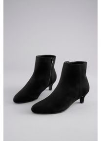Stiefelette ANISTON SHOES, Damen, Gr. 40, schwarz, Textil, Veloursleder, Schuhe Stiefelette, Rei&szlig;verschluss-Ankelboots, Trichterabsatz - NEUE KOLLEKTION
