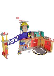 Spiel-Feuerwehrwache Simba "Feuerwehrmann Sam, Mega-Feuerwehrstation XXL", bunt, Fahrzeug-Spielwelten, Kinder, Kunststoff, Spiel-Feuerwehrwache, mit Licht und Sound