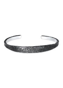 Armreif Kuzzoi "Armband Herren Armreif Handgefertigt Used Look 925 Silber" Gr. 190, grau, Armb&auml;nder, Herren, Silber 925 (Sterlingsilber), Armreif