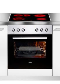 Amica Elektro-Herd-Set "EHC 933 011", Energieeffizienz: A, silber (edelstahlfarben), Herdsets, Komfortables Kochen und Backen mit praktischer Unterst&uuml;tzung, Elektro-Herd-Set