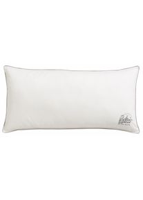 Microfaserkissen Ribeco "Marie, Kissen 40x80 cm & 80x80 cm im Spar-Set erh&auml;ltlich", wei&szlig;, B:40cm L:80cm, Bezug: 100% Baumwolle. F&uuml;llung: 100% Polyester, Kopfkissen, Microfaserkissen, Kopfkissen-Set, flauschig &