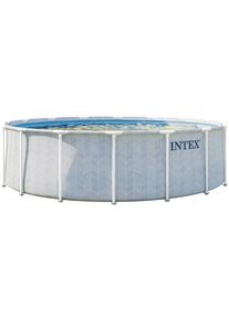 Framepool Intex "&raquo;CHEVRON PRISM&trade; PREMIUM&laquo;", blau, H:122cm &Oslash;:488cm, Schwimmbecken, Framepool, &Oslash; 488 x 122 cm