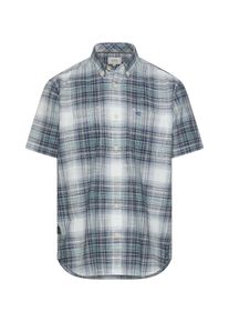 Karohemd Camel Active, Herren, Gr. 3XL, N-Gr, indigo blau, Web, Obermaterial: 100% Baumwolle, kariert, normal h&uuml;ftbedeckend, Rundhals, Hemden Karohemd, kurzarm, mit Button-Down-Kragen