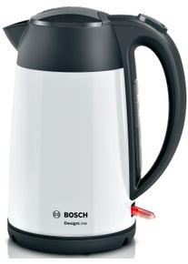 Bosch Wasserkocher "DesignLine TWK3P421, Ausgie&szlig;en ohne Spritzer, Tassenanzeige", wei&szlig;, B:21,6cm H:27,5cm T:15cm, Wasserkocher, &Uuml;berhitzungsschutz, Wei&szlig;, Wasserkocher
