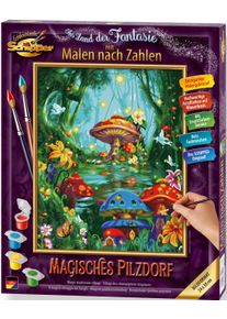 Malen nach Zahlen Schipper "Meisterklasse Klassiker - Magisches Pilzdorf", bunt, Malvorlagen, KinderB:24cm H:30cm, Malen nach Zahlen, Made in Germany, B:24cm H:30cm