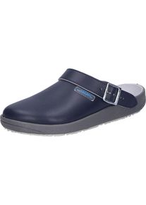 Pantolette ABEBA "Clog", Damen, Gr. 47, blau, Obermaterial: 100% Rindsleder Leather cow., Schuhe Pantolette