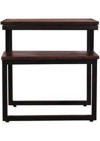 Beistelltisch Sit "Almirah", braun (dunkelbraun, schwarz, dunkelbraun), B:51cm H:52cm T:51cm, Tische, Beistelltisch