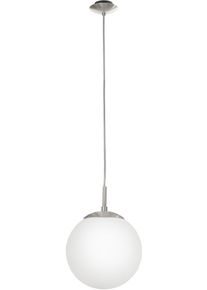 Eglo H&auml;ngeleuchte "RONDO", wei&szlig; (wei&szlig;, nickelfarben), 1, &Oslash; 20cm, Leuchten, Esszimmerlampe, zeitloses Design, modern, schlicht, H&auml;ngeleuchte