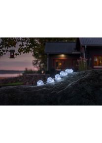Weihnachtsfigur Konstsmide, transparent, B:13,5cm, Dekofiguren, Weihnachtsfigur, LED Acryl M&auml;use, 5er-Set, 40 kalt wei&szlig;e Dioden