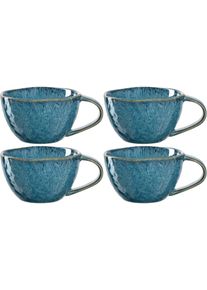 Tasse Leonardo "MATERA", blau, H:6cm &Oslash;:10,39cm, Keramik, Trinkgef&auml;&szlig;e, Tasse, 290 ml, 4-teilig