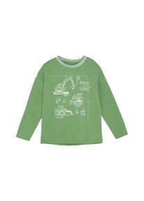 Sweater Minymo "Sweater MIT-shirt LS", Jungen, Gr. 152, gr&uuml;n (peppermint), Obermaterial: 95% Baumwolle CO. 5% Elasthan EL., Sweatshirts Sweater