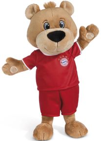 Kuscheltier Nici "FC BAYERN M&Uuml;NCHEN B&auml;r Berni mit Trikot, 35 cm", braun, Pl&uuml;schfiguren, KinderH:35cm, Kuscheltier, enth&auml;lt recyceltes Material, H:35cm