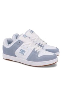 Schn&uuml;rschuh DC Shoes "Manteca", Herren, Gr. 10,5 (44), wei&szlig; (grau, wei&szlig;), Obermaterial:Obermaterial: Leder (Kuh) / Futter: Textil / Au&szlig;ensohle: Gummi;, Schuhe Schn&uuml;rschuh