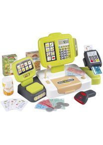 Spielkasse Smoby "Elektronische Supermarktkasse XL, gr&uuml;n", gr&uuml;n (gr&uuml;n, grau), Spielkasse, KinderB:16cm H:21cm L:38cm, Kunststoff, Spielkasse, mit Licht- und Soundeffekten, B:16cm H:21cm L:38cm