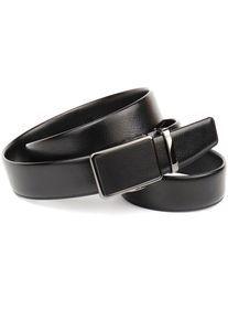 Lederg&uuml;rtel Anthoni Crown, Herren, Gr. 90, schwarz, Leder, G&uuml;rtel Lederg&uuml;rtel, Herrenlederg&uuml;rtel in Hirschpr&auml;gung