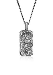 Kette mit Anh&auml;nger HAZE & GLORY "Halskette Anh&auml;nger Dog Tag - All We Have Is Now 925 Silber" Gr. 65, silber, Halsketten, Herren, Silber 925 (Sterlingsilber), Kette mit Anh&auml;nger