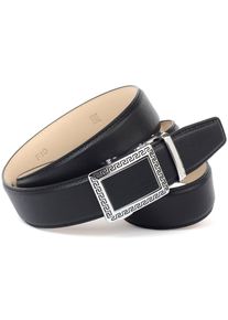 Lederg&uuml;rtel Anthoni Crown, Damen, Gr. 95, schwarz, Leder, unifarben, G&uuml;rtel Lederg&uuml;rtel, Stufenloser Lederg&uuml;rtel