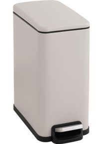 M&uuml;lleimer OTTO HOME "Joonah, mit verz&ouml;gertem Schlie&szlig;mechanismus, schmal und kompakt", beige, B:17cm H:37,9cm T:34,5cm, Edelstahl, M&uuml;lleimer, M&uuml;lleimer, Nischen-M&uuml;lleimer, Treteimer, Kosmetikeimer mit Deckel