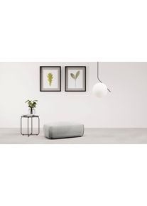Polsterhocker Trendmanufaktur "Shawn elegant und bequem", grau (ghost grau), B:100cm H:44cm T:50cm, 100% Polyester, Hocker, Polsterhocker, organische Form, mit hochwertigem Bezug