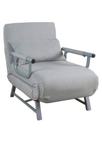 Mid.you , Grau , Textil , 64x95x78 cm , Made in Europe , Liegefunktion , Wohnzimmer, Sofas & Couches, Schlafsofas, Schlafsessel