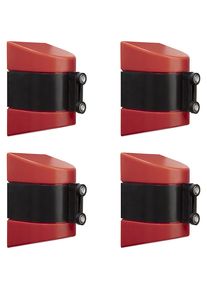 Bandafzetting, magneetmontage, VE = 4 stuks, rood/wit, uittreklengte 3500 mm