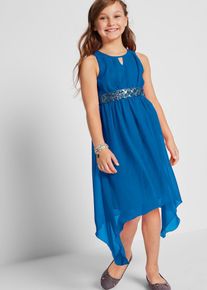Abito in chiffon con paillettes, Blu, Taglia 134, bonprix