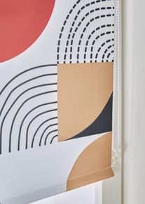 Tenda a rullo oscurante con fantasia retr&ograve;, Bianco, Taglia 150x45 cm, bonprix