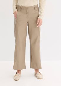 Pantaloni culotte in similpelle, Marrone, Taglia 44, bonprix