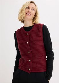 Gilet in maglia di misto viscosa, Rosso, Taglia 46/48 (M), bonprix