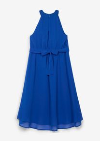 Abito asimmetrico in chiffon, Blu, Taglia 164, bonprix