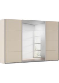 Schwebet&uuml;renschrank Rauch "Kleiderschrank Schrank Garderobe KOLUNA mit Spiegel", beige (champagner), B:315cm H:210cm T:62cm, Holzwerkstoff, Schr&auml;nke, Schwebet&uuml;renschrank, Breiten 203/271/315/360 cm H&ouml;hen 210/229 cm MADE IN GERMANY