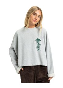 Fleecepullover Quiksilver "Mempelas", Damen, Gr. M, light grau heather, Obermaterial: 100% Walkfrottier;, Sweatshirts Fleecepullover