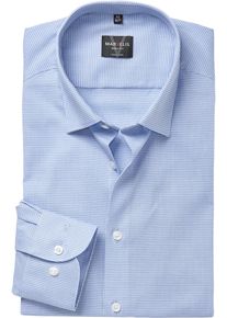 Langarmhemd MARVELIS, Herren, Gr. 44, N-Gr, bleu, Web, Obermaterial: 100% Baumwolle, k&ouml;rpernah normal, Manschette, Hemden Langarmhemd, Businesshemd, body fit, b&uuml;gelleicht