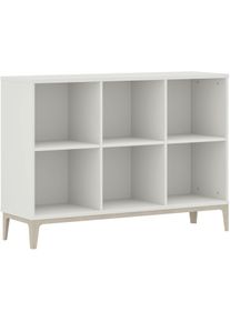 Sideboard Paidi "CUTIE LEA in Wei&szlig;, 6 offene F&auml;cher", off, wei&szlig;, B:123cm H:88cm T:38cm, Spanplatte, Sideboards, Sideboard, modernes & stabiles Regal aus Holz, offenes Standregal