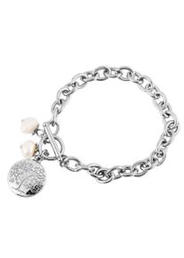 Adelia&acute;s Kettenanh&auml;nger ADELIA&acute;S "Damen Anh&auml;nger &iquest; Lebensbaumanh&auml;nger aus Edelstahl mit Perle", silber, Schmuckanh&auml;nger, Damen, Edelstahl, Kettenanh&auml;nger