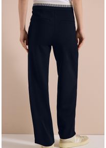 Stoffhose Cecil "Style Neele", Damen, Gr. L (42), L&auml;nge 30, universal blau, Web, Obermaterial: 61% Viskose, 32% Polyamid, 7% Elasthan. Futter: 100% Polyester, unifarben mit Farbeinsatz, loose fit lang, Hosen Stoffhose, mit elastischem Bund