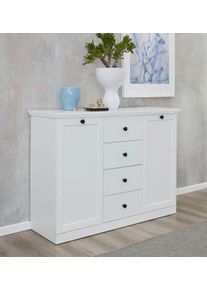 Sideboard Home Affaire "&Ouml;rebro", wei&szlig;, Sideboards, Sideboard, Kommode, zeitloser Landhausstil, mit Vollauszug