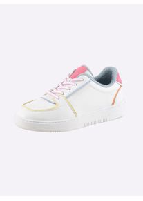Sneaker Heine, Damen, Gr. 42, wei&szlig;, bunt, Synthetik, Textil, Schuhe Sneaker