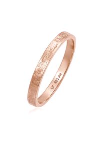 Silberring Elli "Ring Bandring Partnerring Basic Organic Look 925 Silber" Gr. 54, rosa (rosegold), Fingerringe, Damen, 54, Silber 925 (Sterlingsilber), Silberring