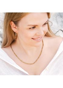 Adelia&acute;s Gliederkette ADELIA&acute;S "Unisex Halskette &iquest; Figarokette aus Edelstahl 50 cm" Gr. 50, gold, Halsketten, Damen, Edelstahl, Gliederkette