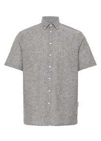 Kurzarmhemd Casual Friday "Kurzarmhemd CFAton", Herren, Gr. 3XL, N-Gr, braun (demitasse melange), Obermaterial: 100% Leinen LI., Hemden Kurzarmhemd