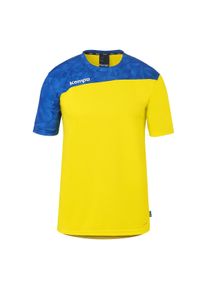 Trainingsshirt Kempa "Trainings-T-Shirt Athletics 29 Kids", M&auml;dchen, Gr. 164, gelb (limonengelb, royal), Obermaterial: 100% Polyester Pol. recyc.., Shirts Trainingsshirt